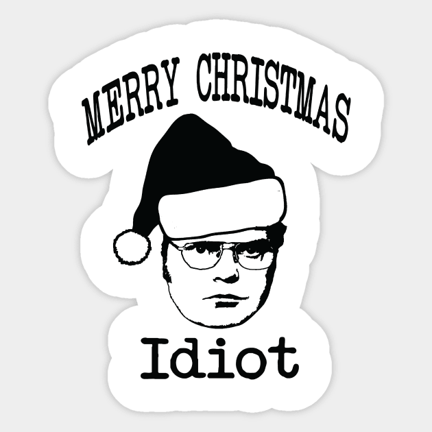 Merry Christmas Idiot Sticker by gatherandgrace